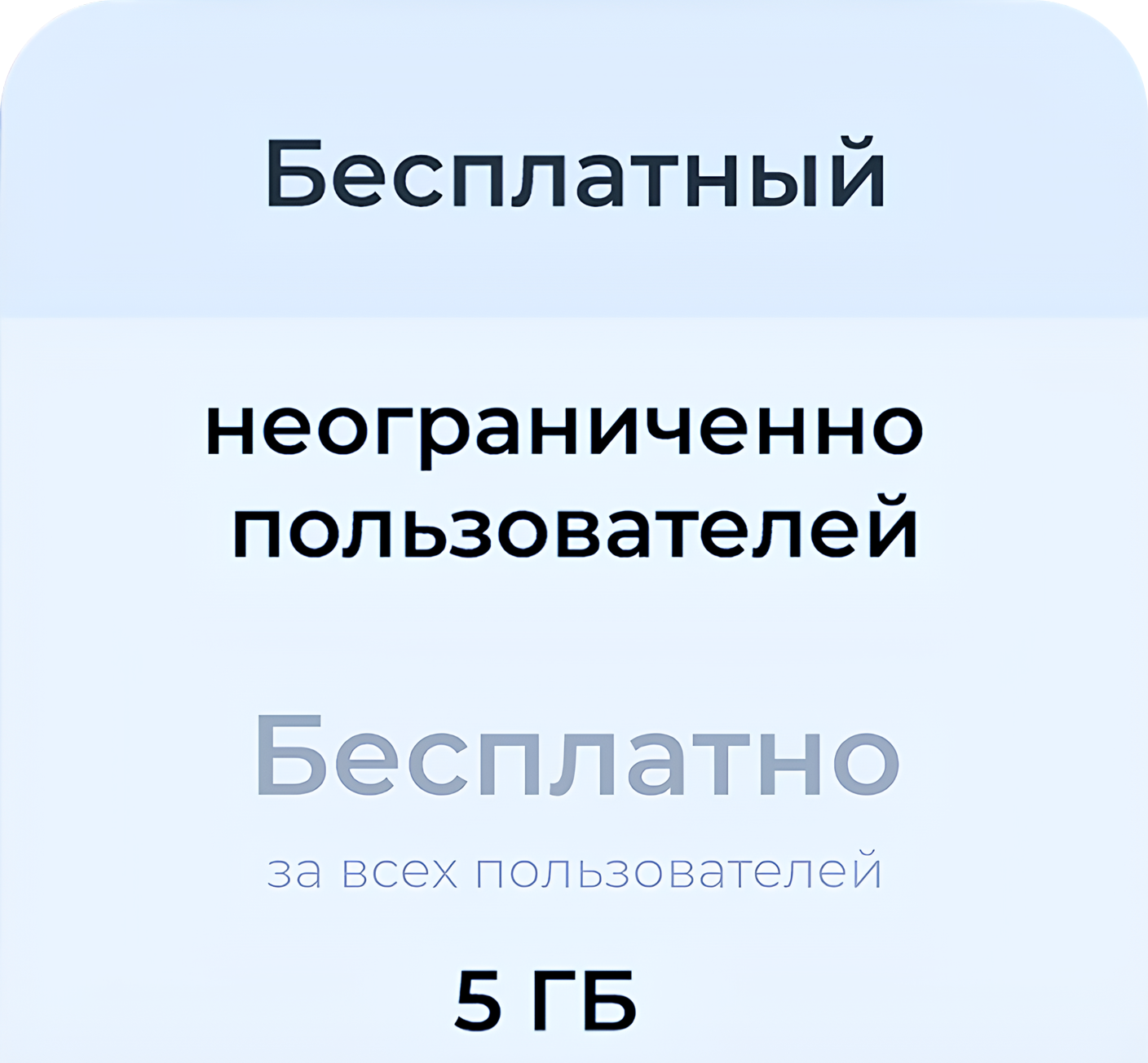 Бесплатный тариф